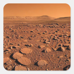 Mars Landscape Square Sticker