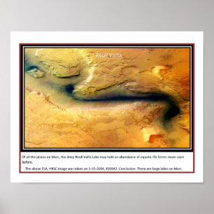 Mars Largest Known Lake Poster