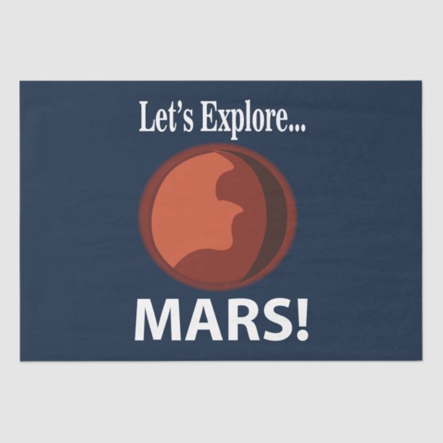 Mars Let's Explore Mars Tissue Paper (Front)