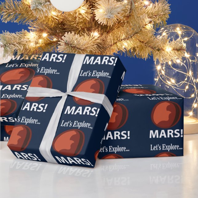 Mars Let's Explore Mars Wrapping Paper (Holidays)