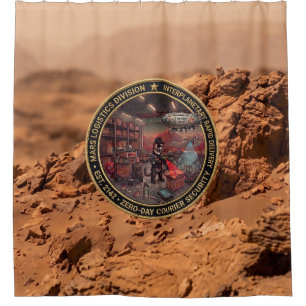 Mars Logistics Division Shower Curtain