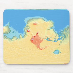 Mars Mola map after terraforming Mouse Mat
