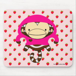 Mars Monkey Strawberries Mousepad - LULU