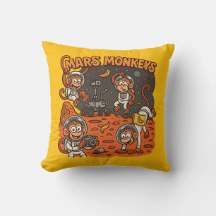 Mars Monkeys funny animal Cushion