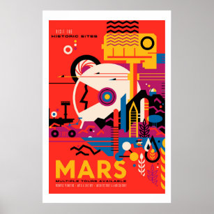 Mars - NASA Visions of the Future Poster