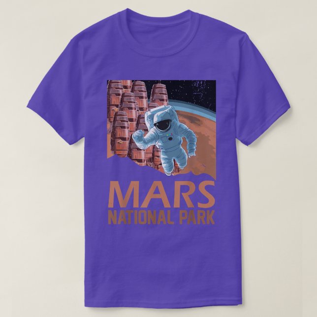 Mars National Park Vintage Funny  T-Shirt (Design Front)