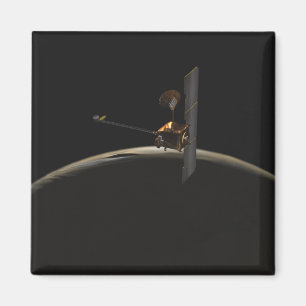 Mars Odyssey spacecraft over martian sunrise Magnet