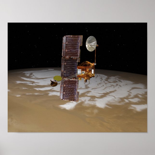 Mars Odyssey spacecraft Poster (Front)