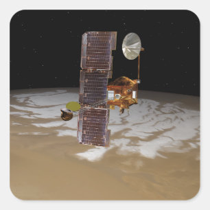 Mars Odyssey spacecraft Square Sticker