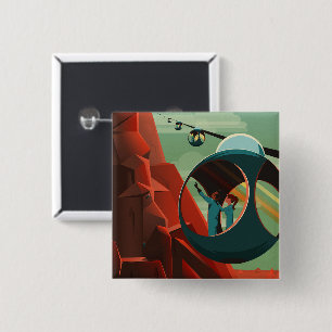 Mars Olympus Mons Highest Volcano Solar System 15 Cm Square Badge