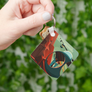 Mars Olympus Mons Highest Volcano Solar System Key Ring