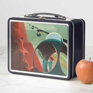 Mars Olympus Mons Highest Volcano Solar System Metal Lunch Box
