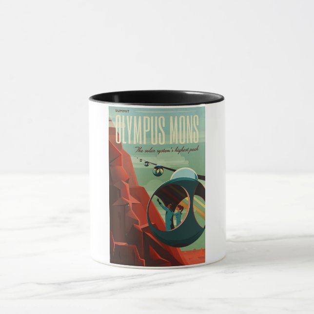 Mars Olympus Mons Highest Volcano Solar System Mug (Center)