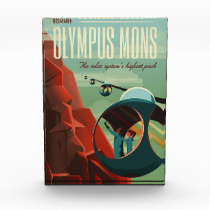 Mars Olympus Mons Highest Volcano Solar System Photo Block