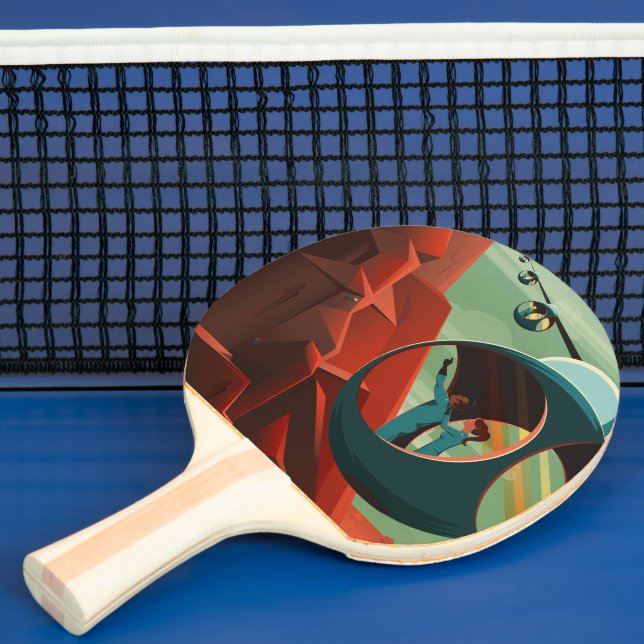 Mars Olympus Mons Highest Volcano Solar System Ping Pong Paddle (Insitu)