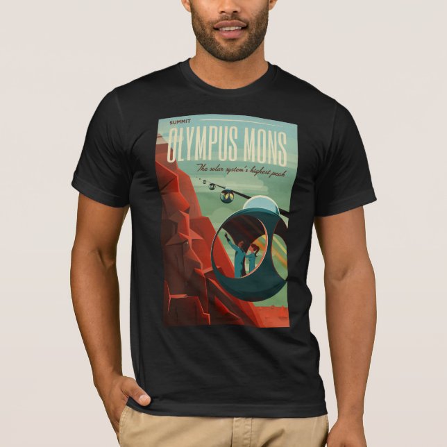 Mars Olympus Mons Highest Volcano Solar System T-Shirt (Front)