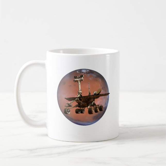 Mars Opportunity Rover Oppy Tribute Coffee Mug (Left)
