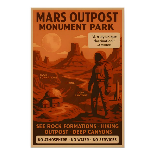Mars Outpost Monument Park - Poster (Front)