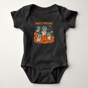 Mars Penguins funny animal space series! Baby Bodysuit