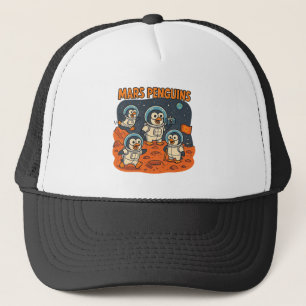 Mars Penguins funny animal space series! Trucker Hat