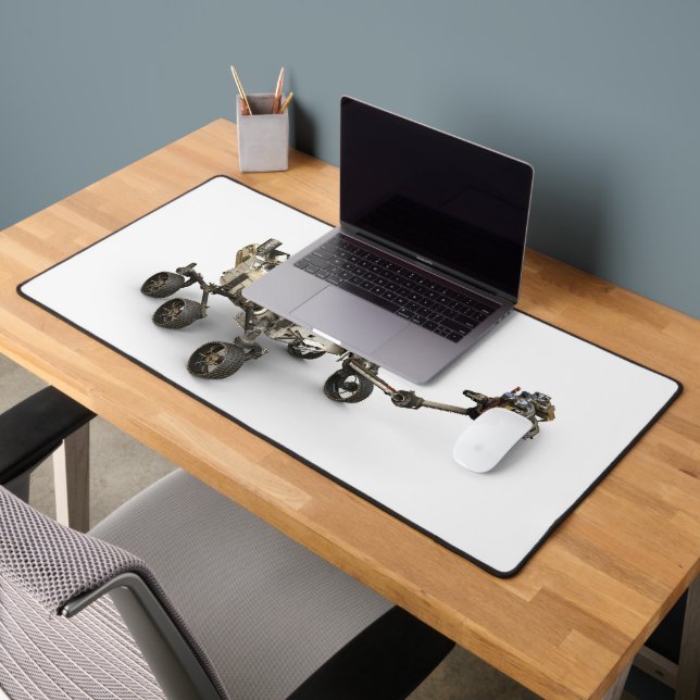 Mars Perseverance Rover On White Background. Desk Mat (Office 2)