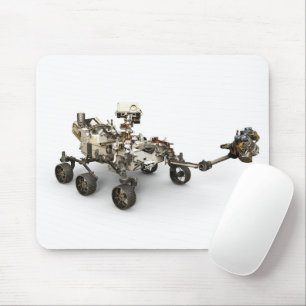 Mars Perseverance Rover On White Background. Mouse Mat