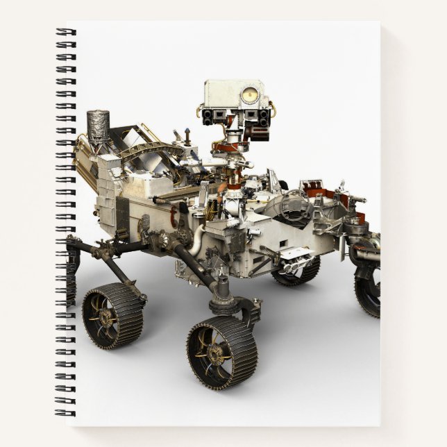 Mars Perseverance Rover On White Background. Notebook (Front)