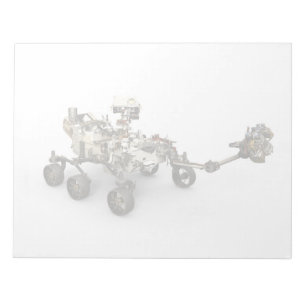 Mars Perseverance Rover On White Background. Notepad