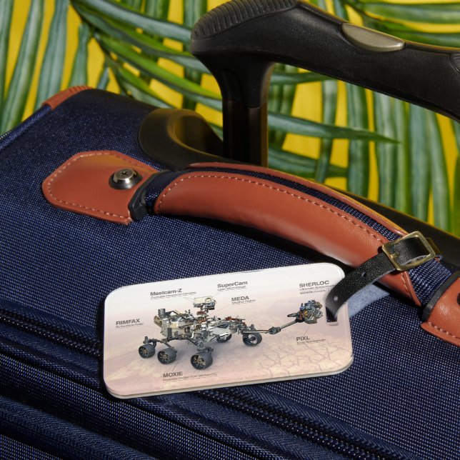 Mars Perseverance Rover With Instruments Luggage Tag (Front Insitu 3)
