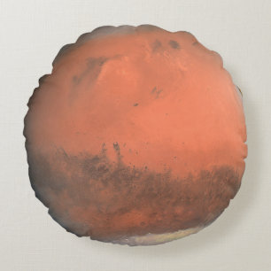 Mars Planet Photo Space Solar System War Red Round Cushion