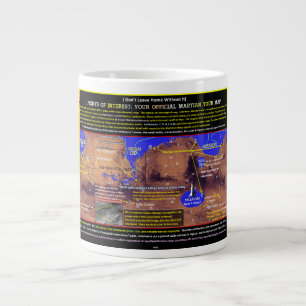 Mars Points of Interest Large Coffee Mug