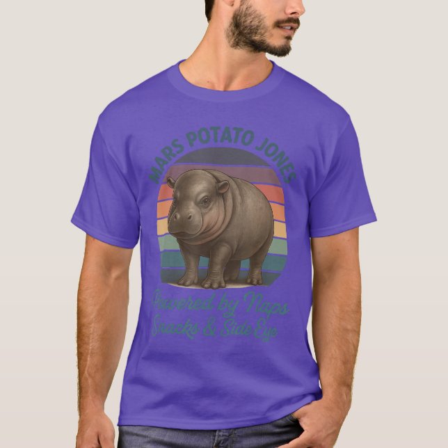 Mars Potato Jones Powered by Naps Snacks Side Eye  T-Shirt (Front)