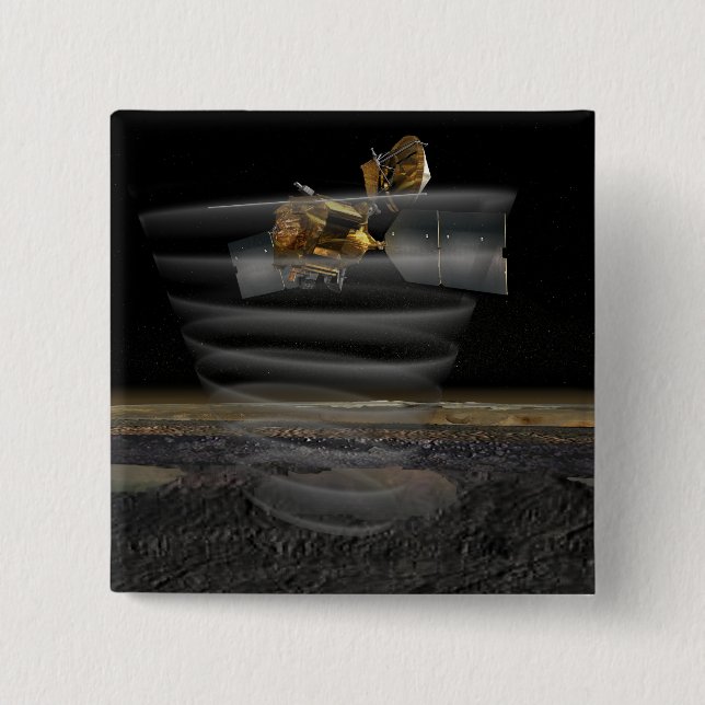 Mars Reconnaissance Orbiter's Radar at Work 15 Cm Square Badge (Front)