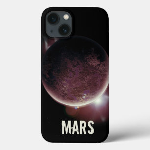 Mars red planet 3d universe space illustration iPhone 13 case