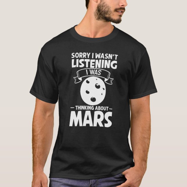 Mars Red Planet Ring Solar System Atmosphere Space T-Shirt (Front)
