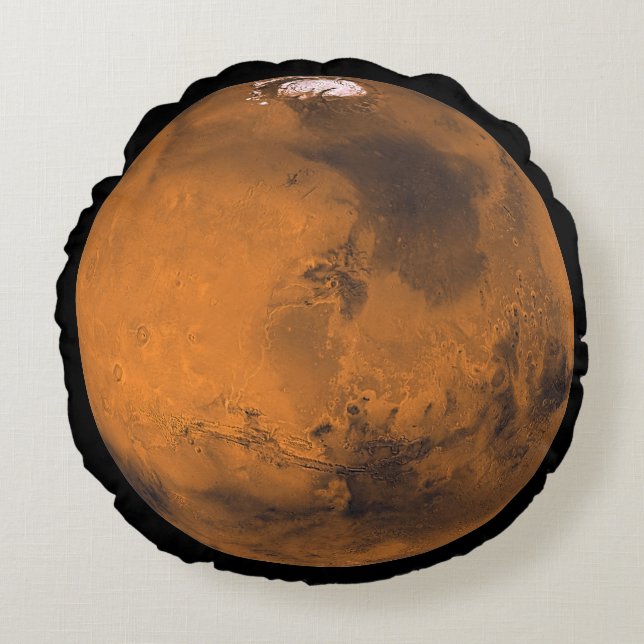 Mars Red Planet Round Globe Cushion (Front)