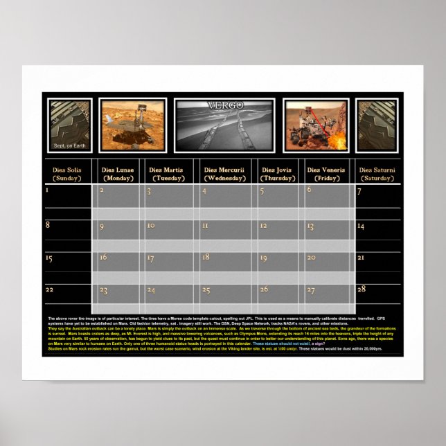 Mars Rover & Morse Code Poster (Front)