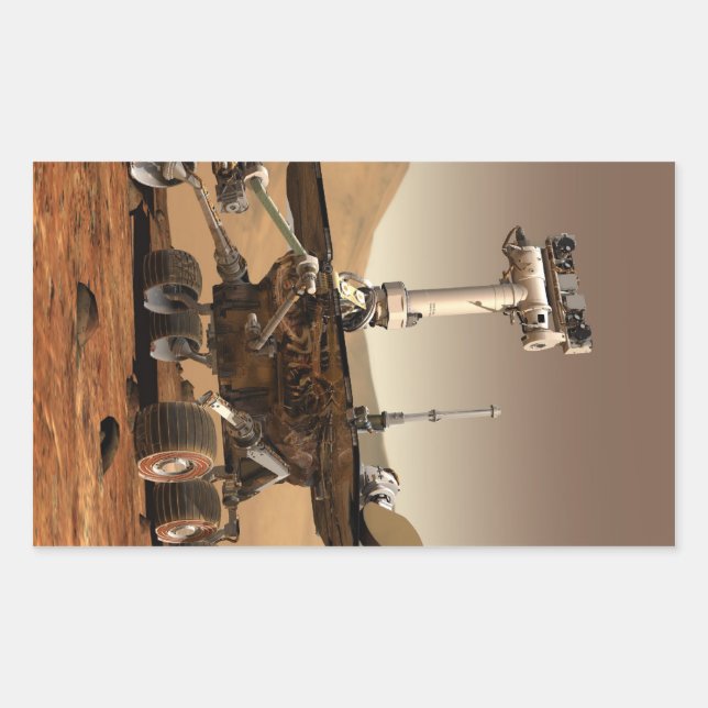 Mars Rover Rectangular Sticker (Front)