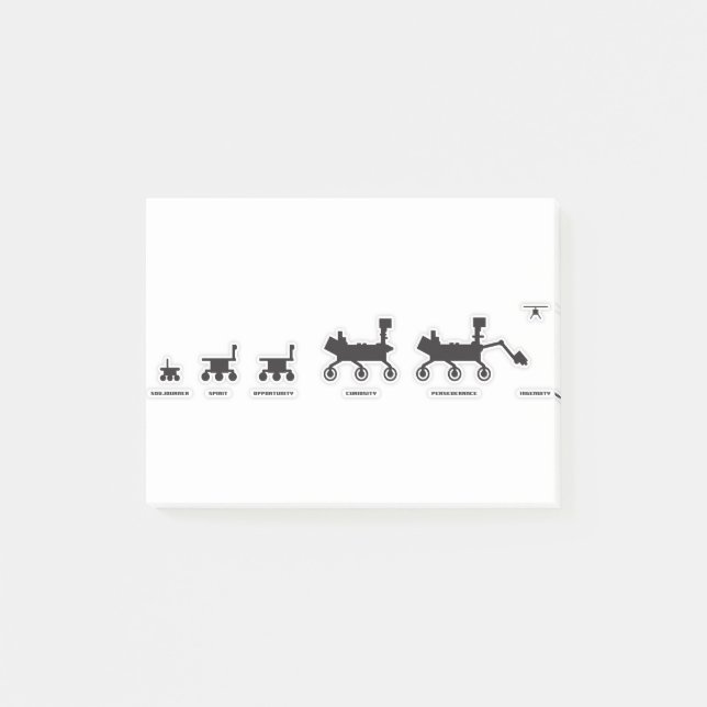 Mars Rovers Family Portrait Post-it Notes (Front)