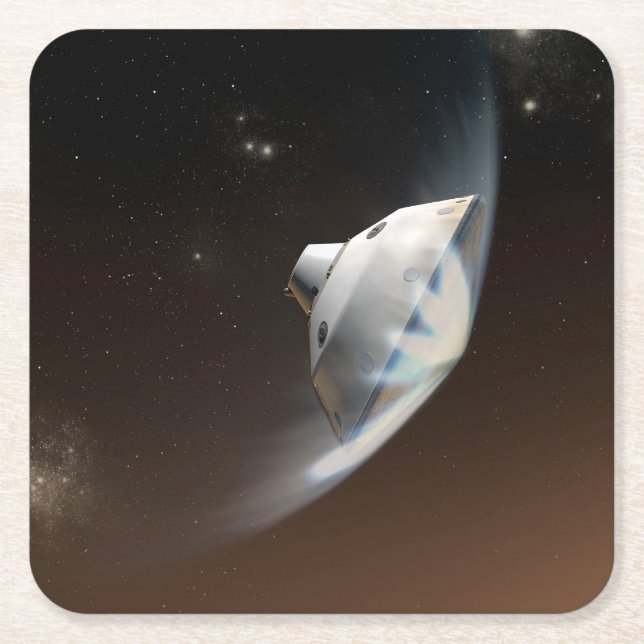 Mars Science Laboratory Aeroshell Capsule 2 Square Paper Coaster (Front)