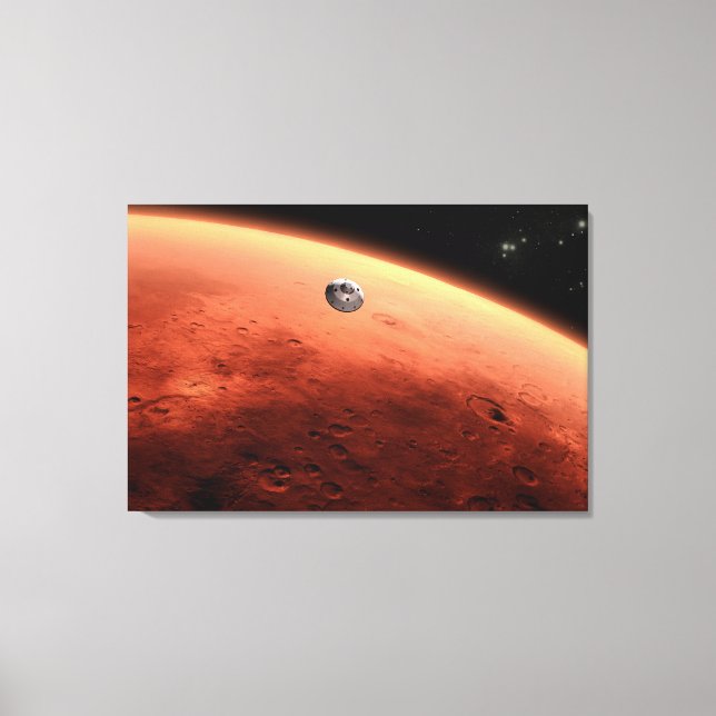 Mars Science Laboratory Approaching Mars. Canvas Print (Front)