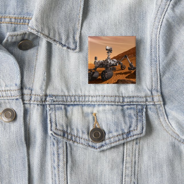 Mars Science Laboratory Curiosity Rover. 15 Cm Square Badge (In Situ)