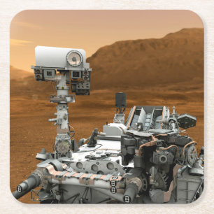 Mars Science Laboratory Curiosity Rover. 3 Square Paper Coaster