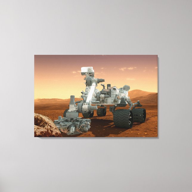 Mars Science Laboratory Curiosity Rover. 4 Canvas Print (Front)