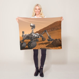 Mars Science Laboratory Curiosity Rover. Fleece Blanket