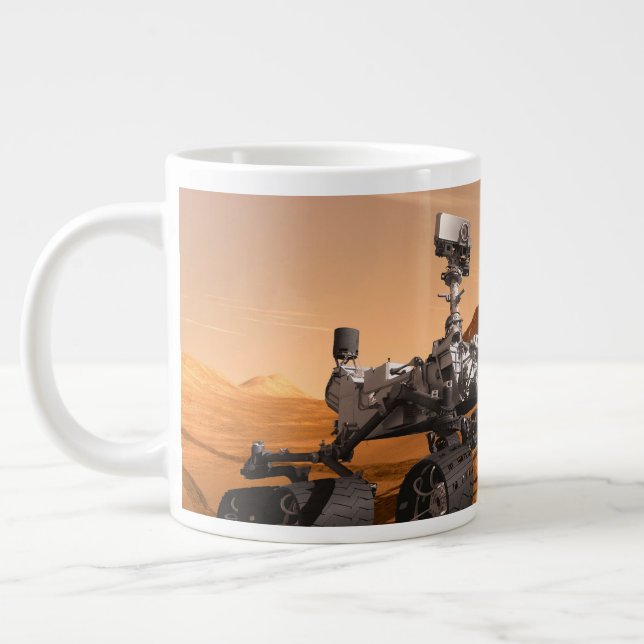 Mars Science Laboratory Curiosity Rover. Large Coffee Mug (Left)