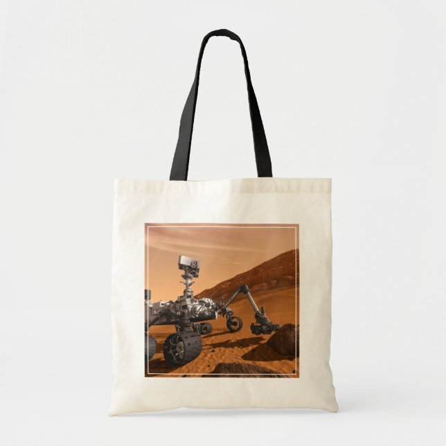 Mars Science Laboratory Curiosity Rover. Tote Bag (Front)