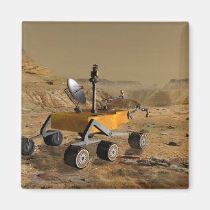 Mars Science Laboratory travels near a canyon Magnet