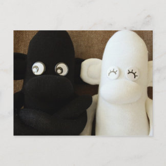 Mars Sock Monkey Post Card - Herman & Lily