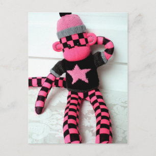 Mars Sock Monkey Post Card - Monique
